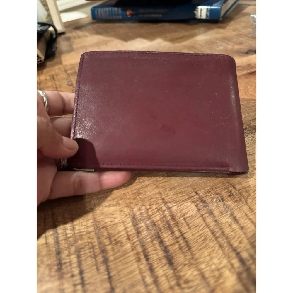 Authentic Cartier Must De Cartier Burgundy Leather Wallet Bifold Vintage France